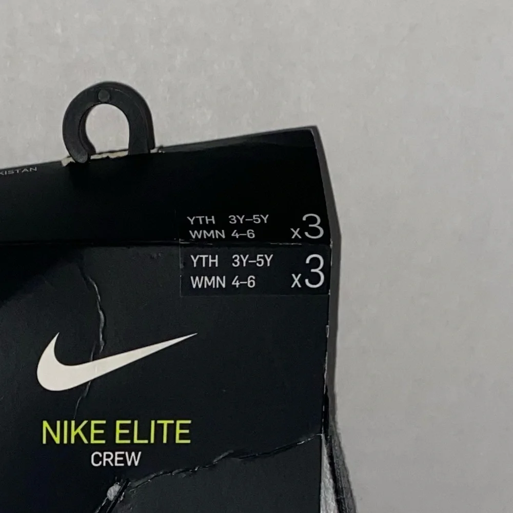 Nike Elite Crew Socks - Black, White‎ and Gray